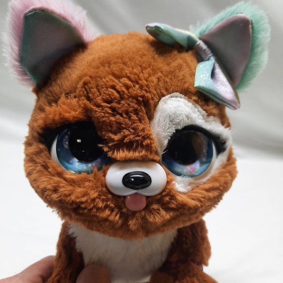 Present Pets Rust and Blue Pink Barking Interactive Sounds Moving Glitter Puppy - Picture 3 of 7